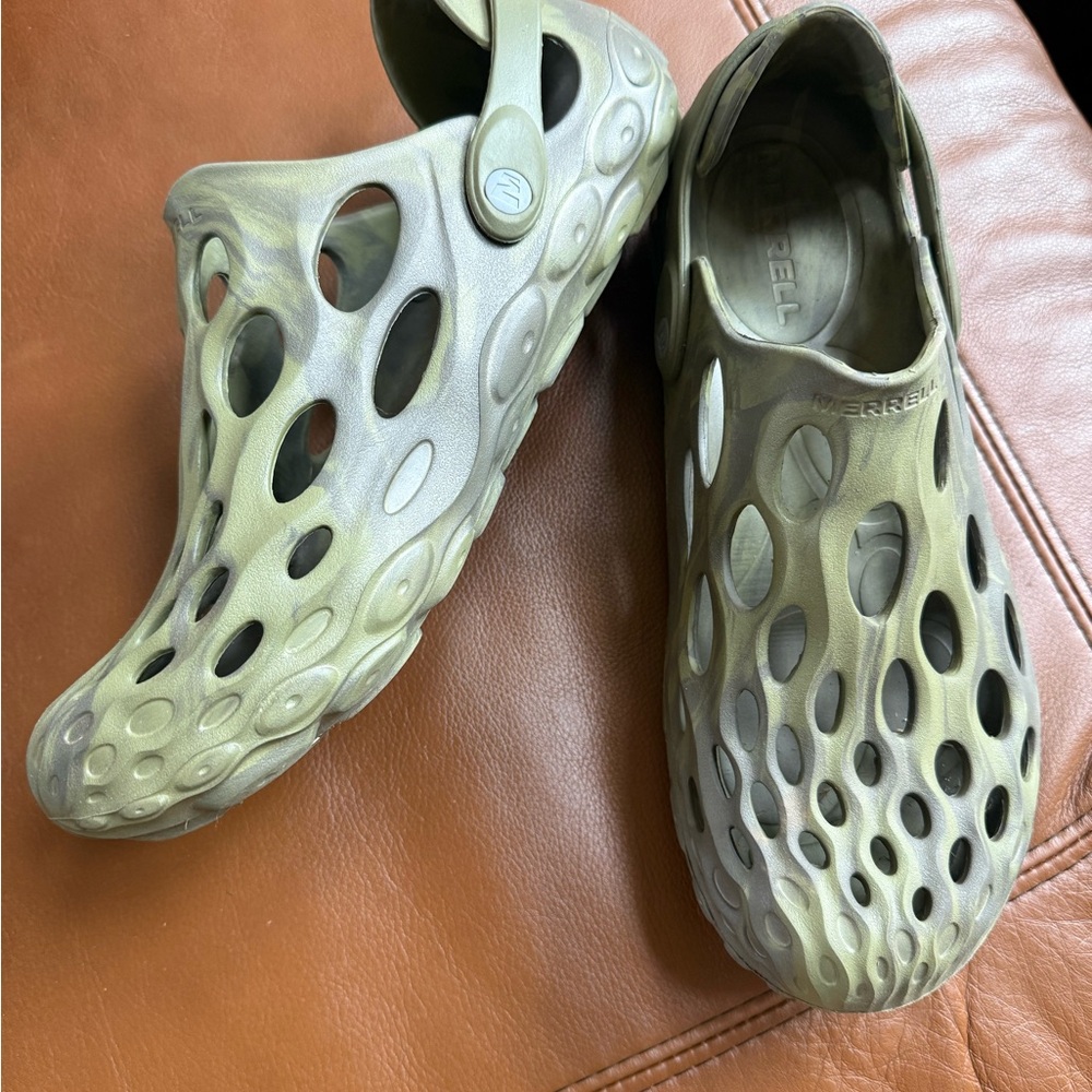 Merrell Sage Green Ventilated Clogs Sz M11 Excellent Like New